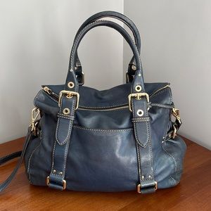 Michael Kors navy leather bag